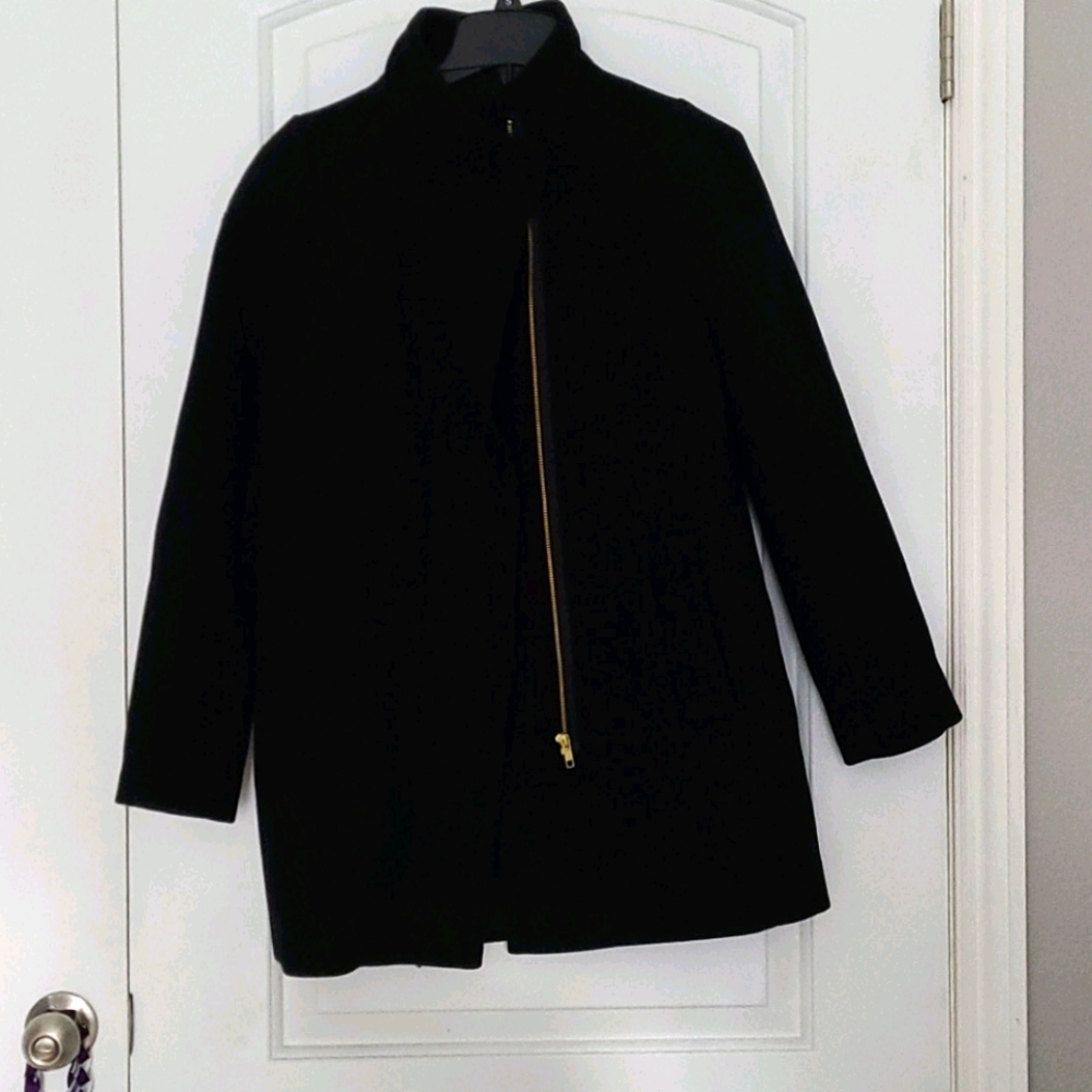 Jcrew black city coat NWT